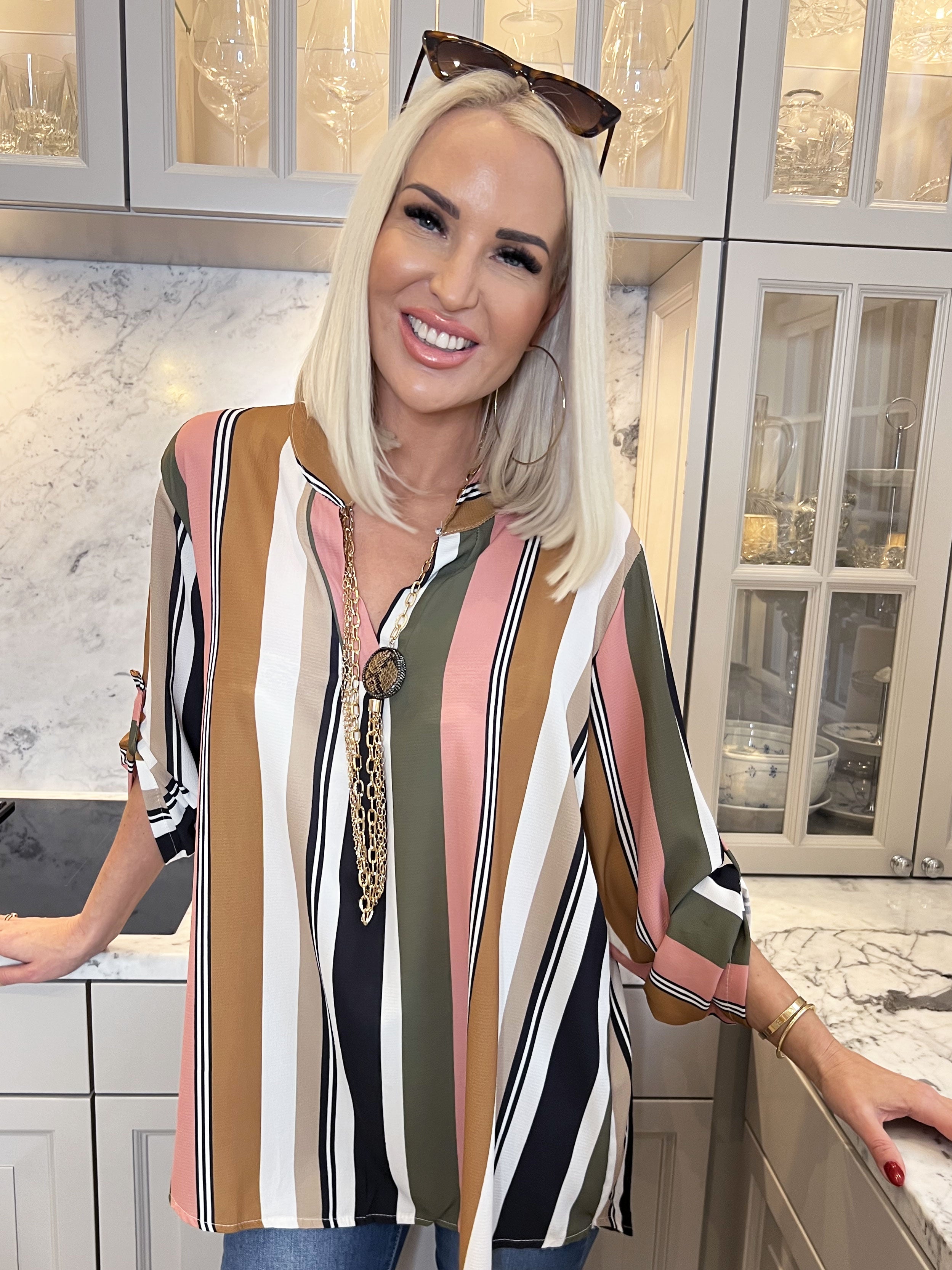 Vanesa Stripe - Lätt och luftig randig tunika